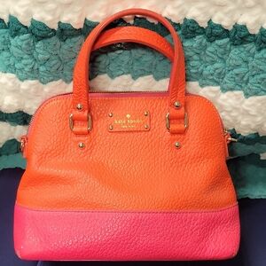 Kate Spade Vibrant Orange and Pink Satchel